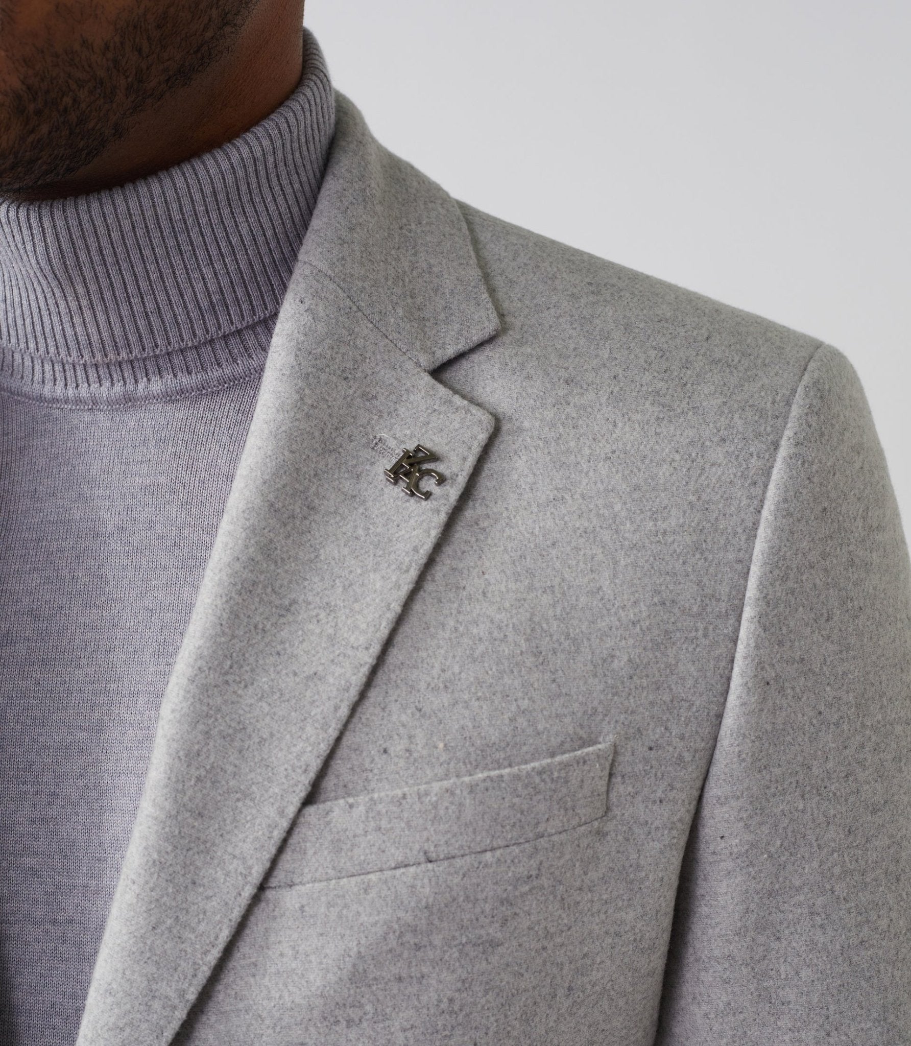 Veste casual avec cachemire gris clair "Raffineur" - IZAC