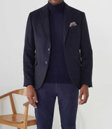 Veste casual avec cachemire marine "Raffineur" - IZAC