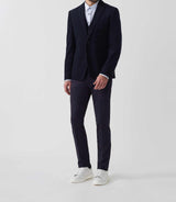 Veste velours fantaisie marine "Record" - IZAC