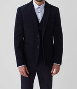 Veste velours fantaisie marine "Record" - IZAC
