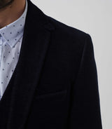 Veste velours fantaisie marine "Record" - IZAC