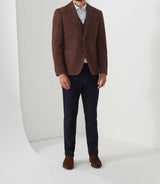 Veste velours fantaisie marron - clair "Record" - IZAC