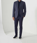 Veste casual en maille faux uni marine "Reflet" - IZAC