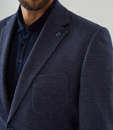 Veste casual en maille faux uni marine "Reflet" - IZAC