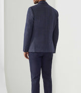 Veste casual en maille faux uni marine "Reflet" - IZAC