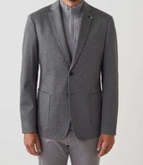 Veste maille chevron grise "Relief" - IZAC