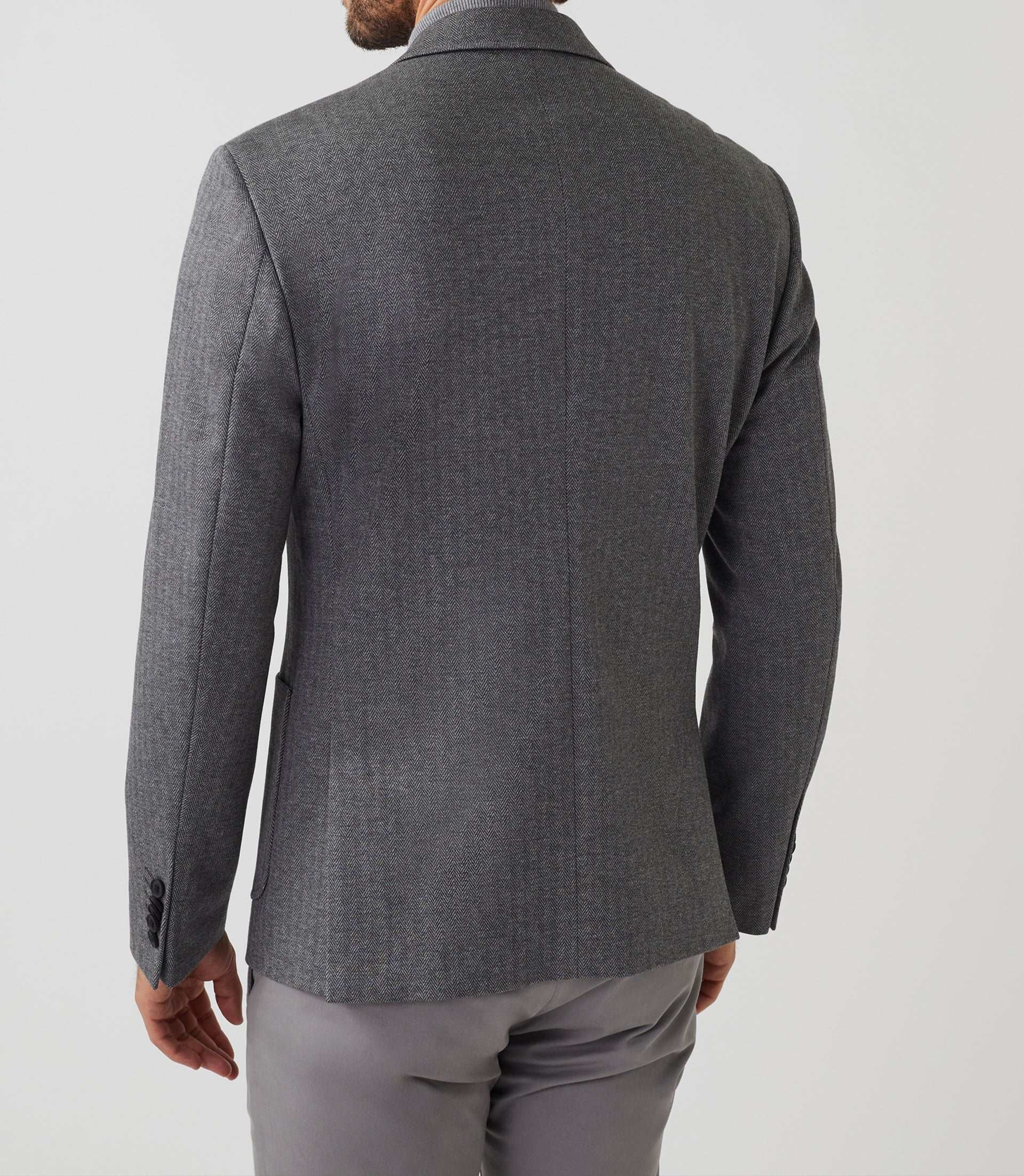 Veste maille chevron grise "Relief" - IZAC