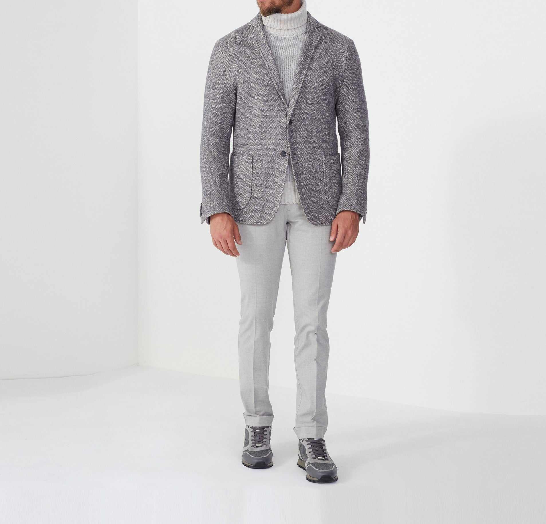 Veste maille à motif chevron beige "Reve" - IZAC