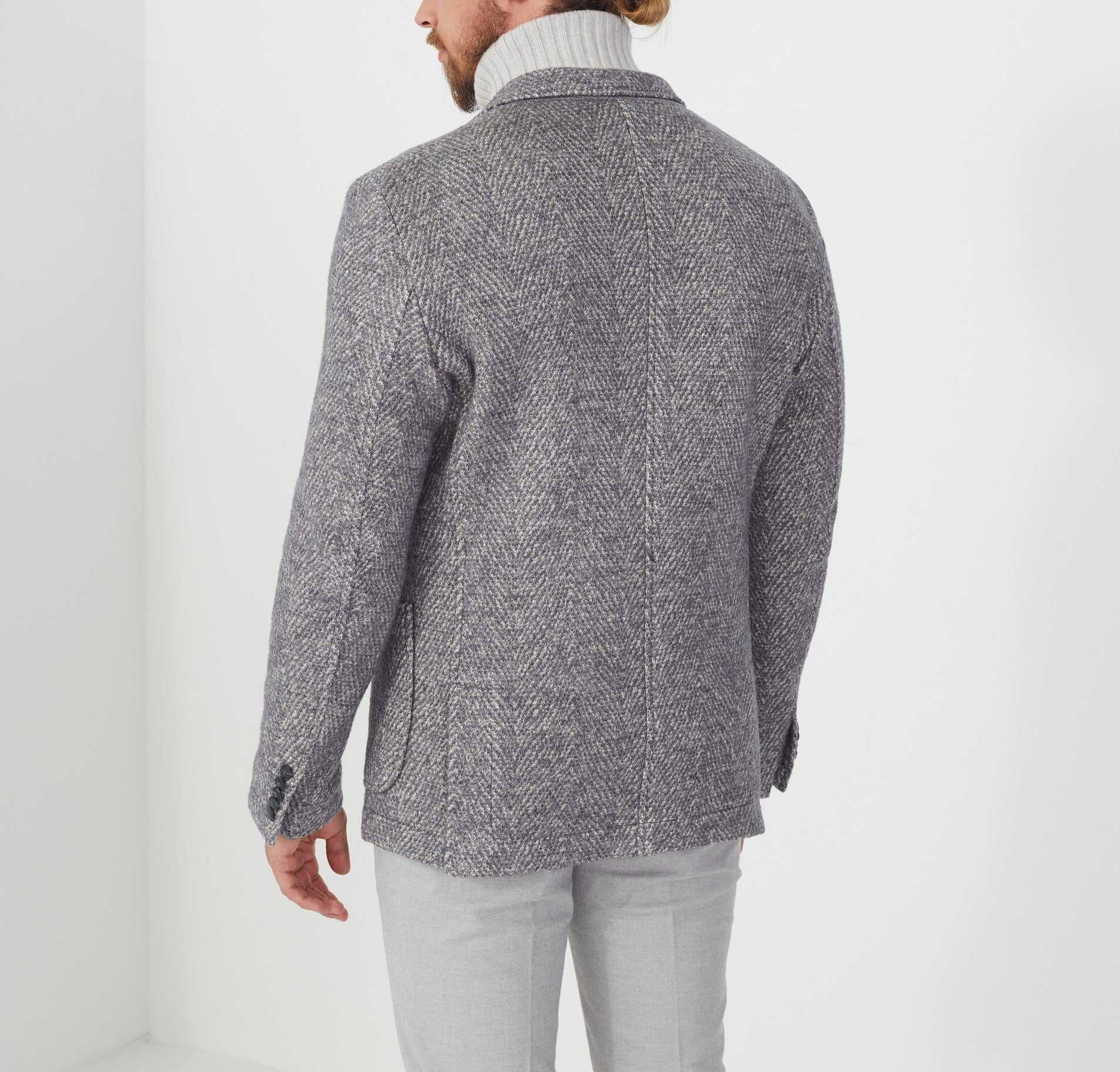 Veste maille à motif chevron beige "Reve" - IZAC