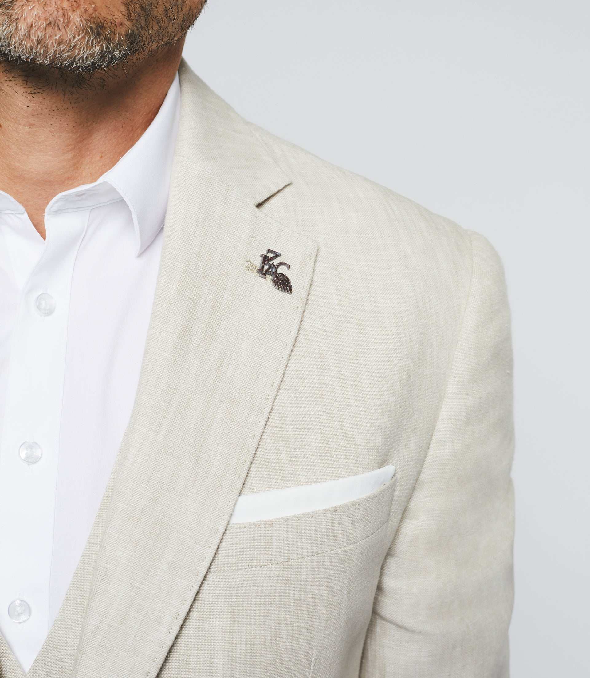 Veste séparable en lin beige "Cielo" - IZAC