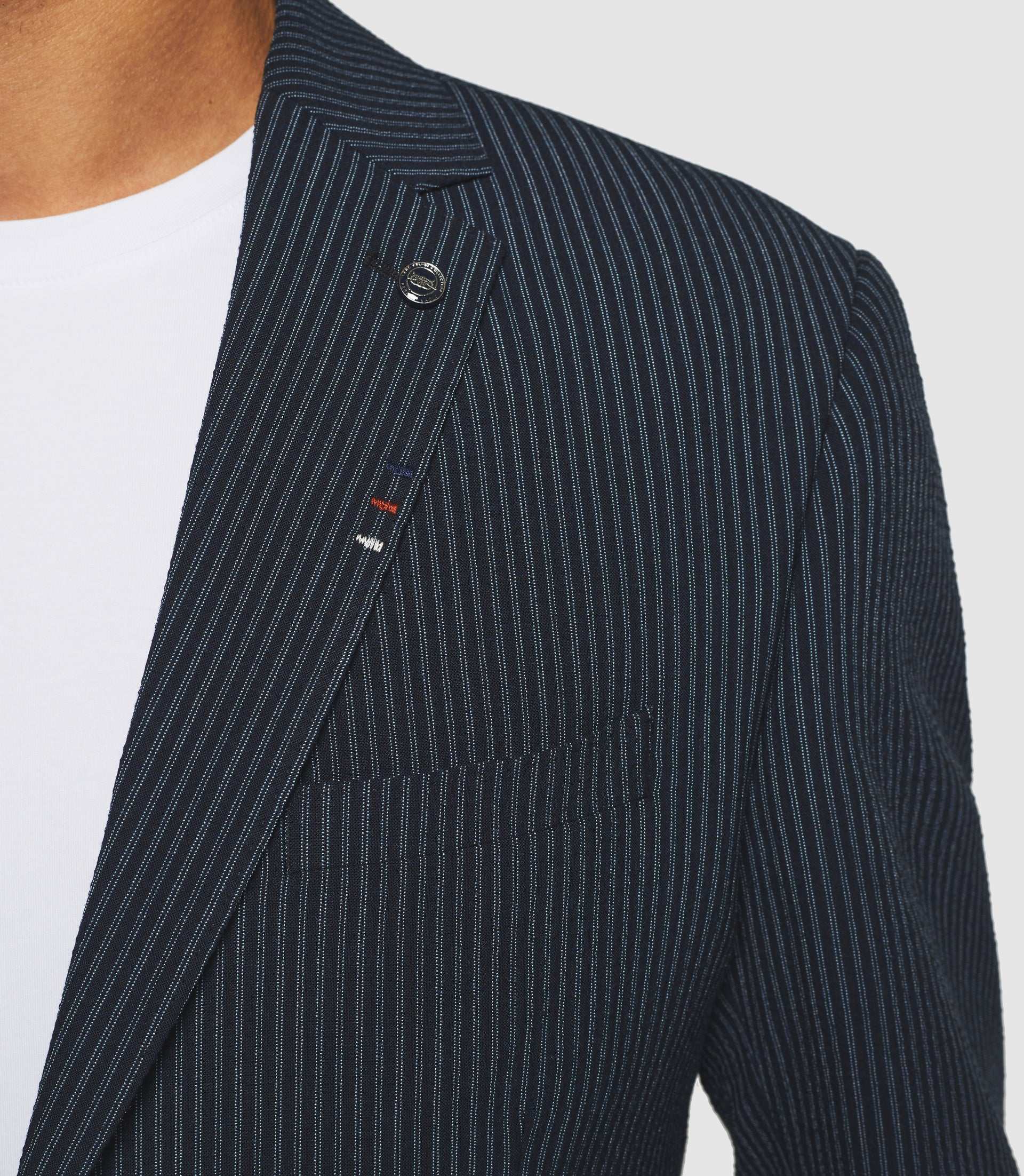 Veste séparable à rayures marine "Code" - IZAC