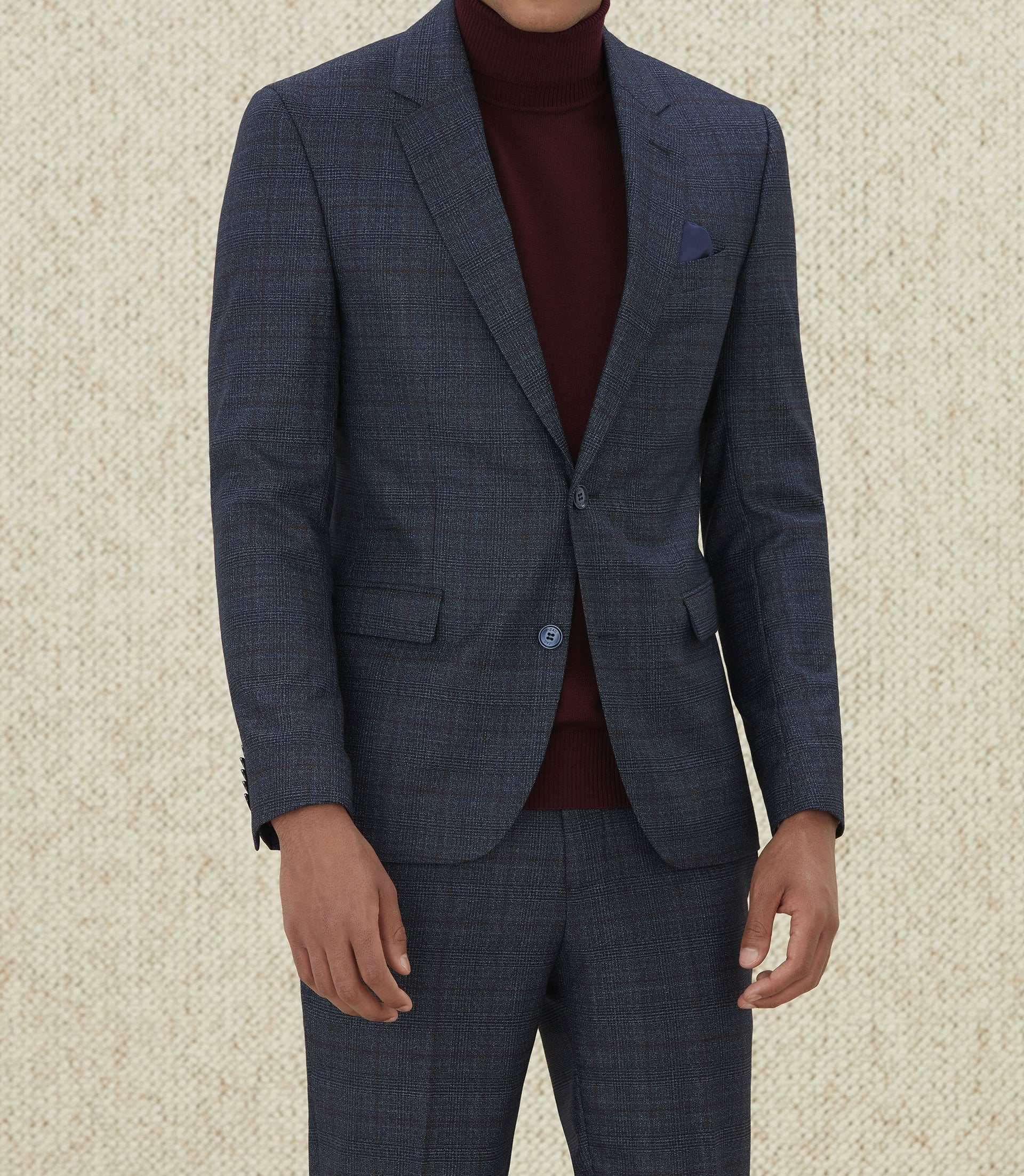 Veste ville Prince de Galles bleu "Eclatant" - IZAC