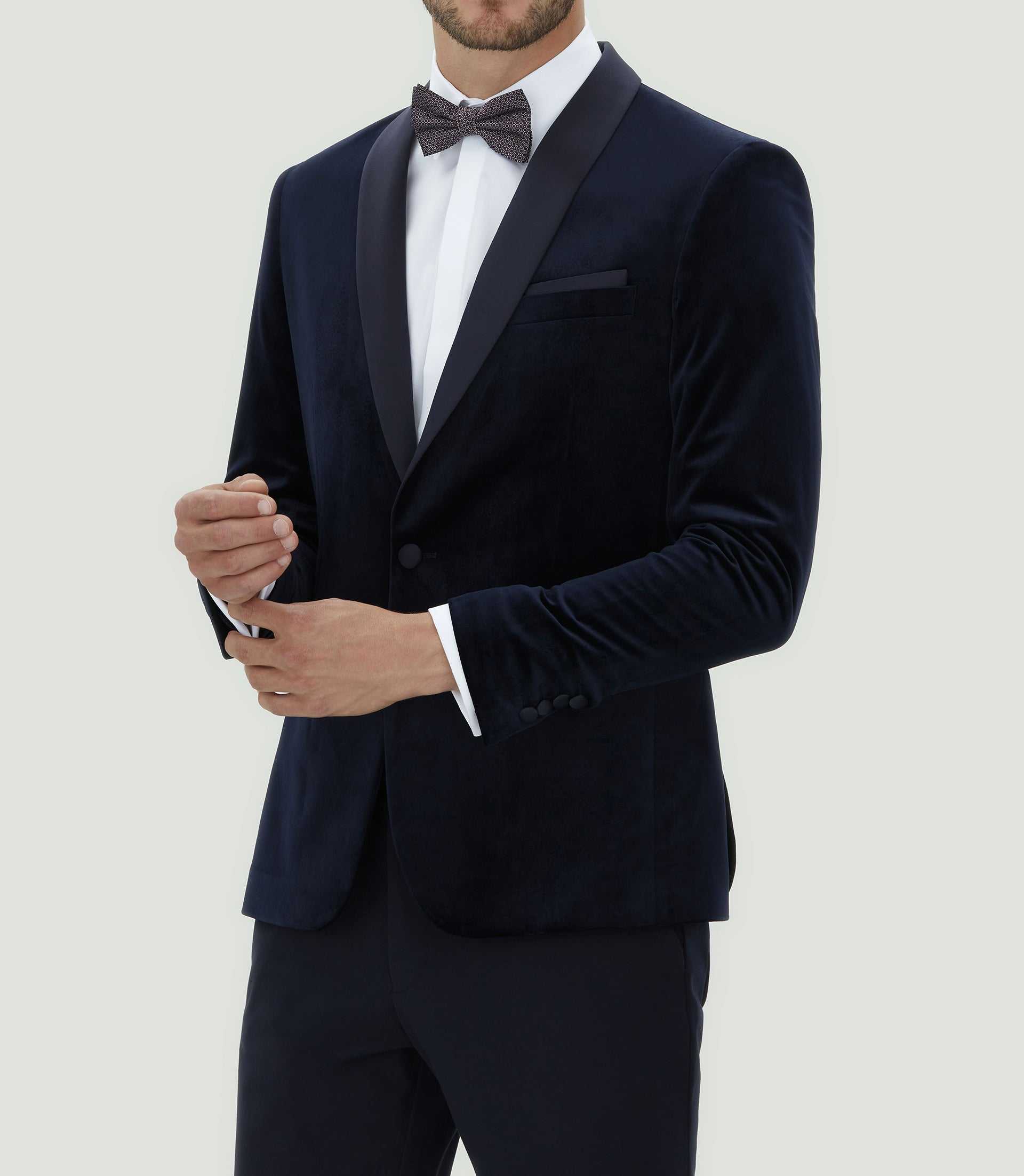 Veste en velours marine "Empire" - IZAC