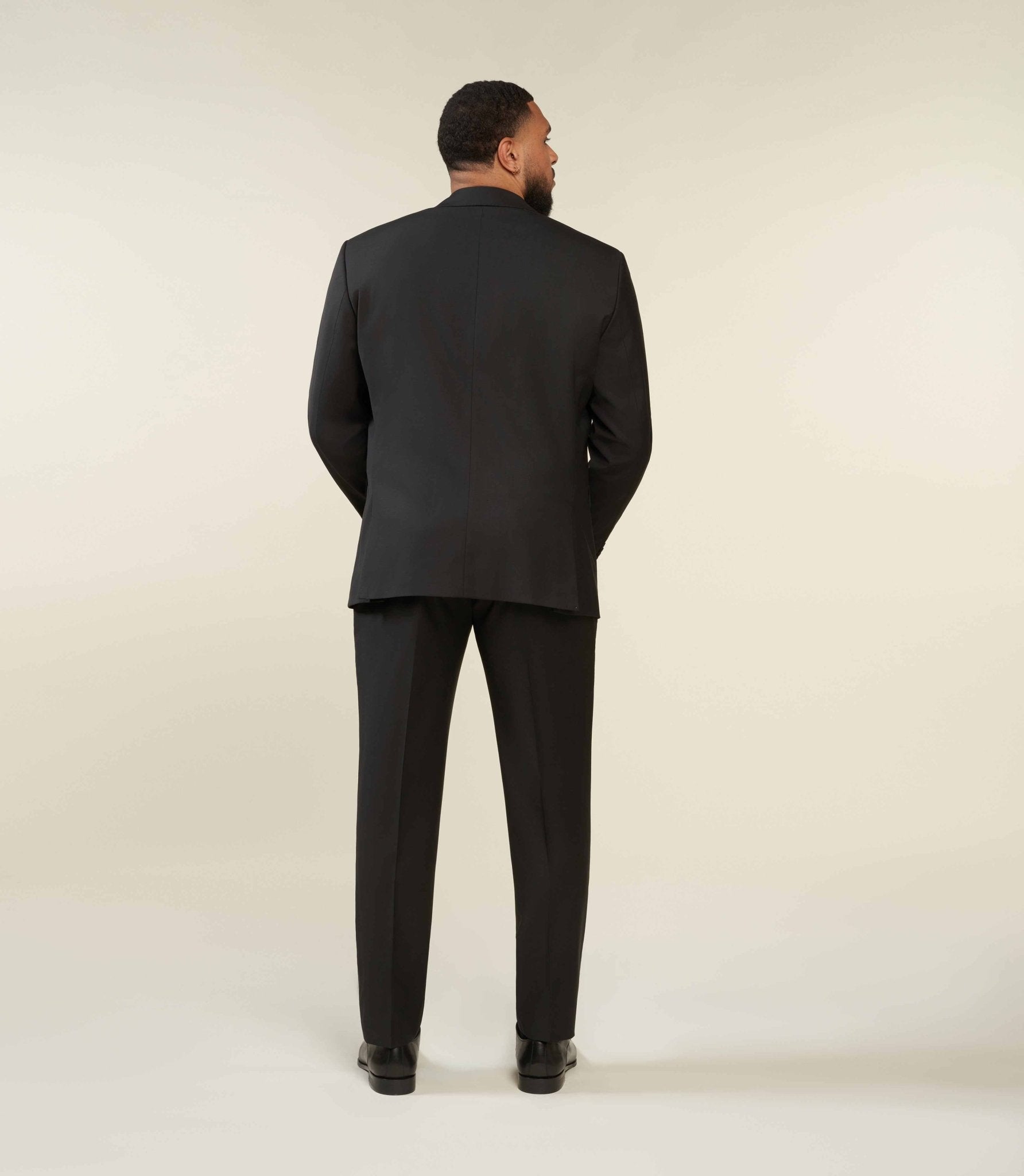 Veste ville 2 boutons en laine noire LIBREBT - IZAC
