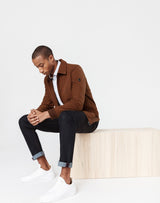 Blouson suédine camel - IZAC