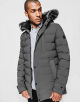 Blouson capuche gris - IZAC