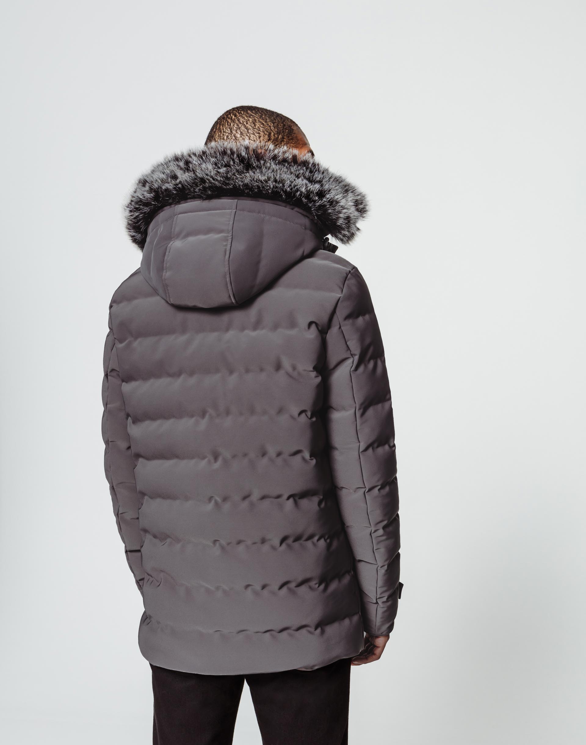 Blouson capuche gris - IZAC