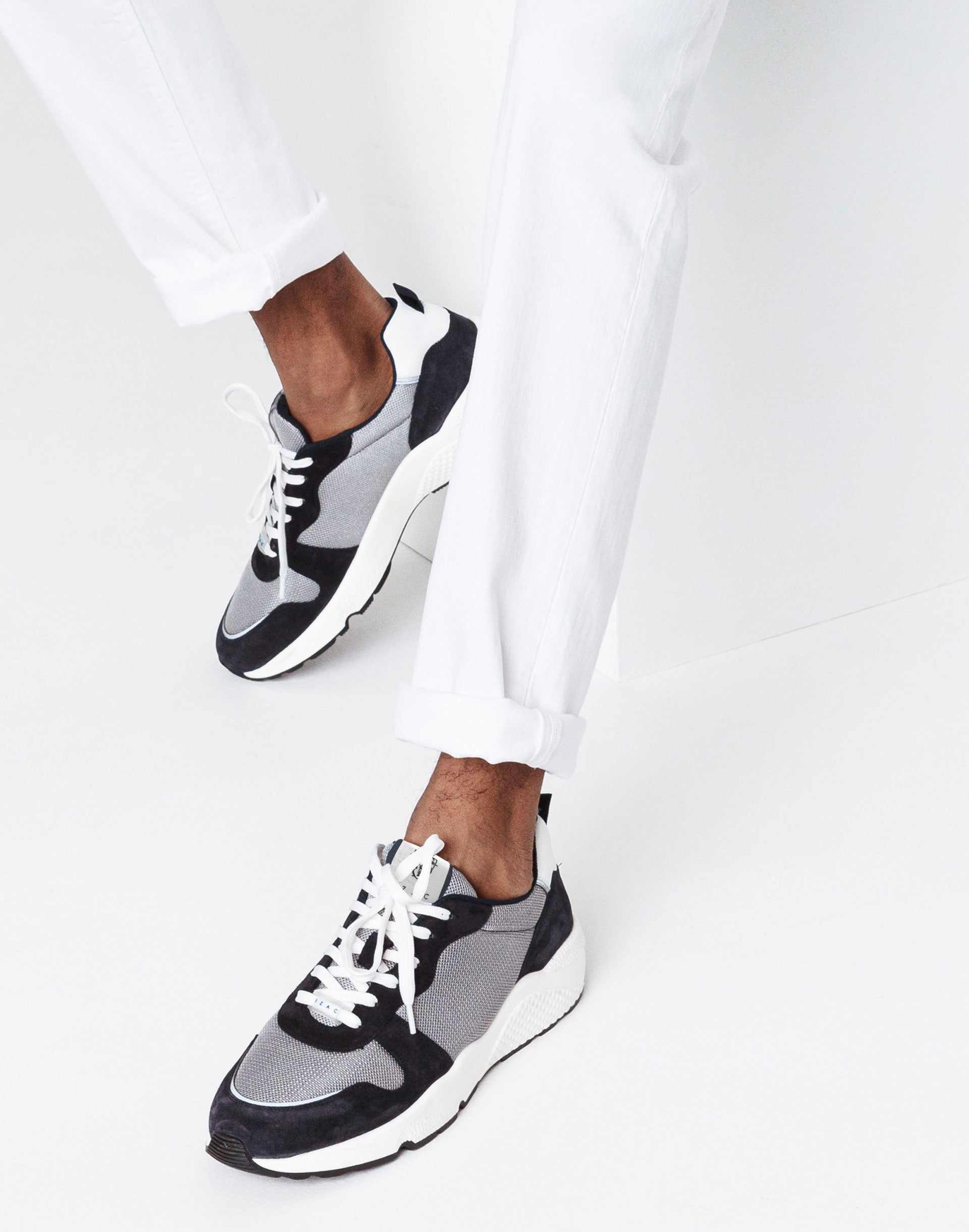 Sneakers marine et gris "Emilio" - IZAC