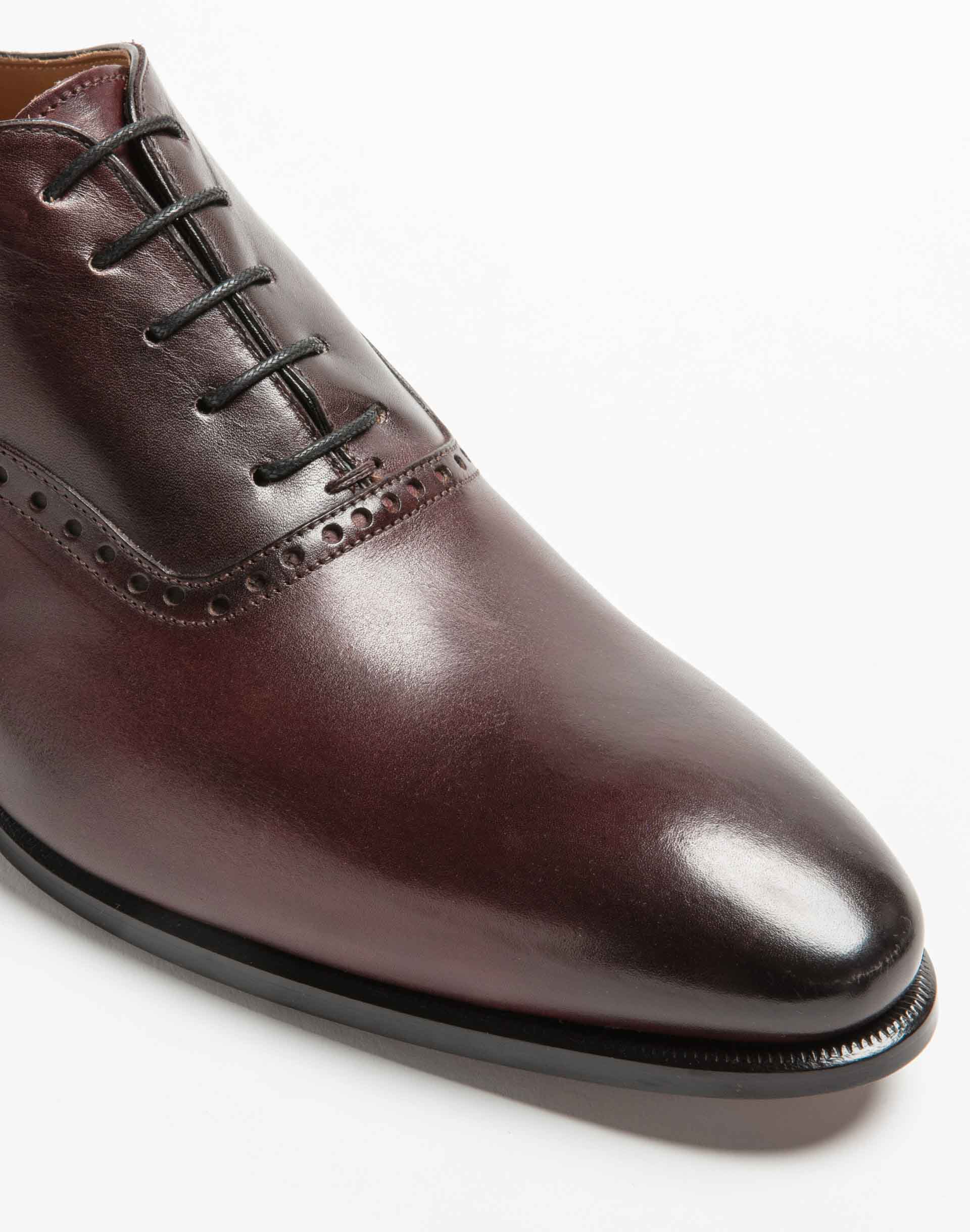 Richelieu cuir bordeaux "Garou" - IZAC