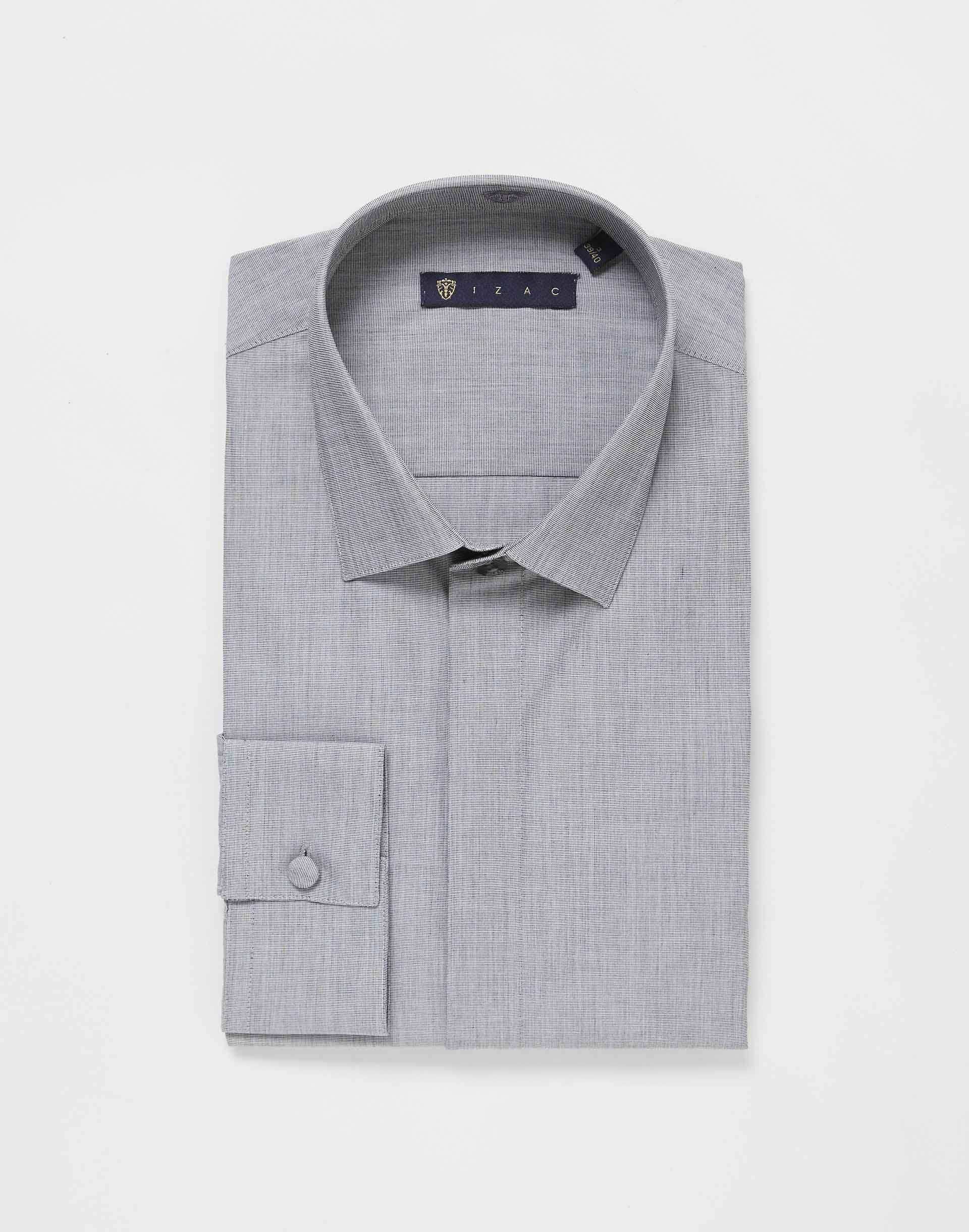 Chemise fil a fil gris clair - IZAC