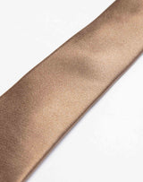 Cravate slim satin camel - IZAC