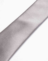 Cravate slim satin taupe - IZAC