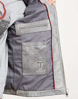 Blouson en cuir gris clair - IZAC