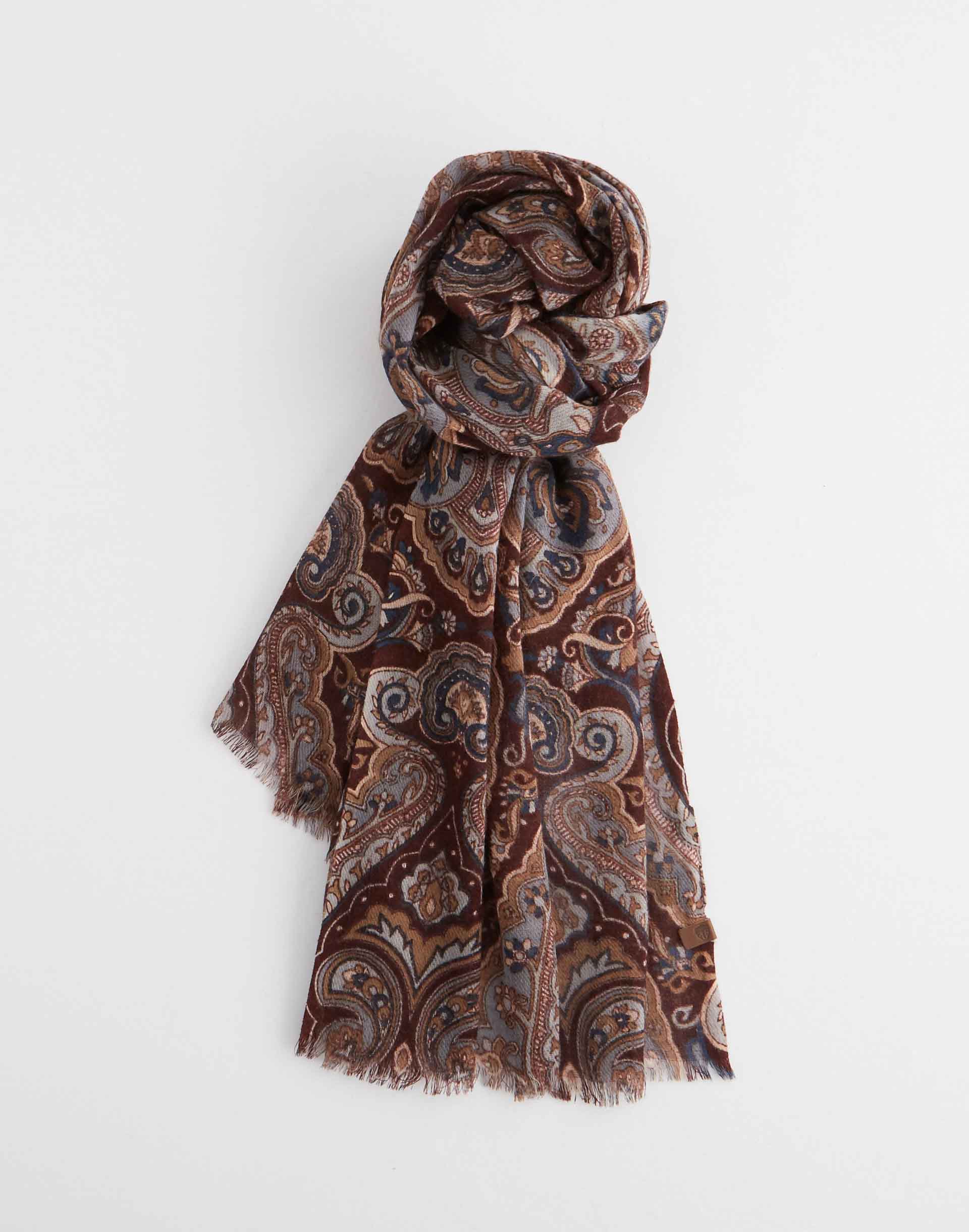 Écharpe laine motif cachemire - IZAC