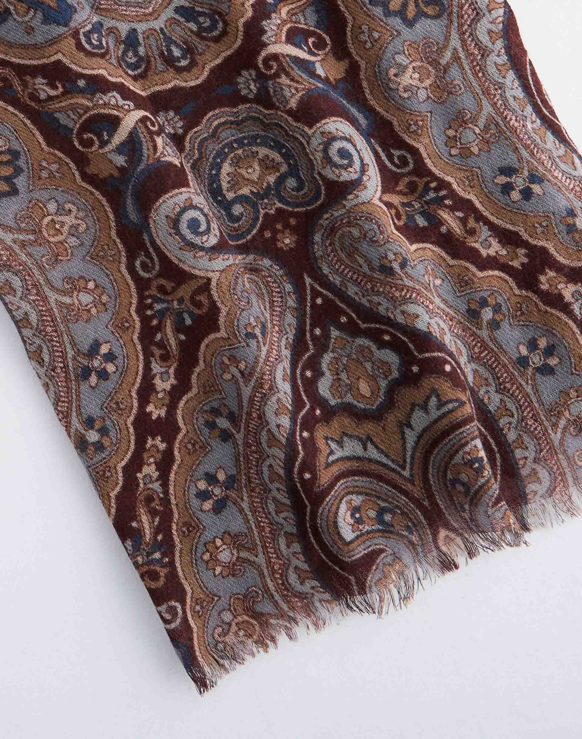 Écharpe laine motif cachemire - IZAC