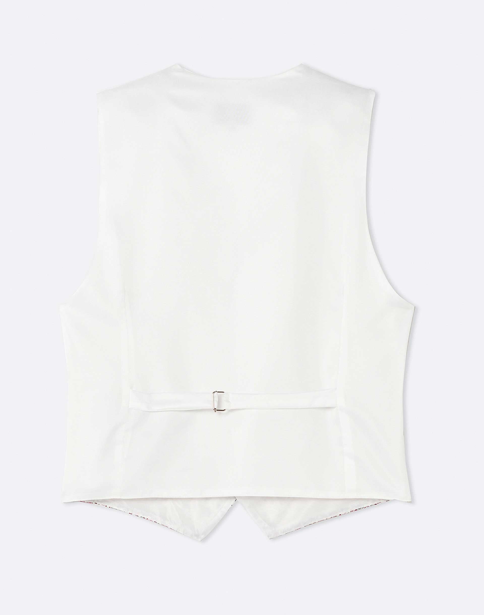 Gilet cérémonie motif rouge "Xander" - IZAC