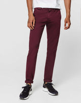 Chino satin bordeaux - IZAC