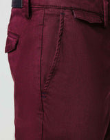 Chino satin bordeaux - IZAC