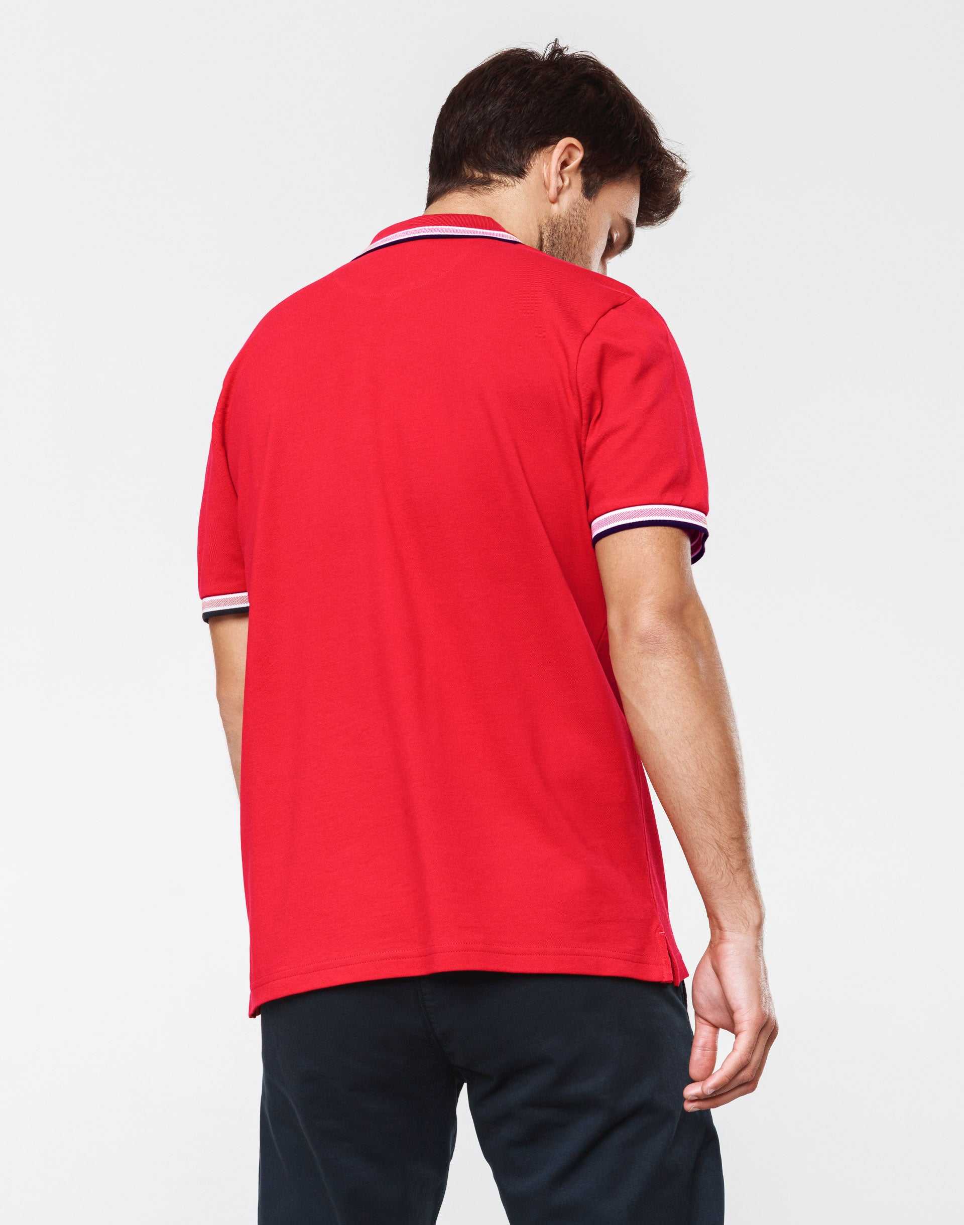 Polo coton piqué rouge - IZAC
