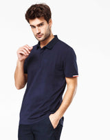 Polo marine col zippé - IZAC