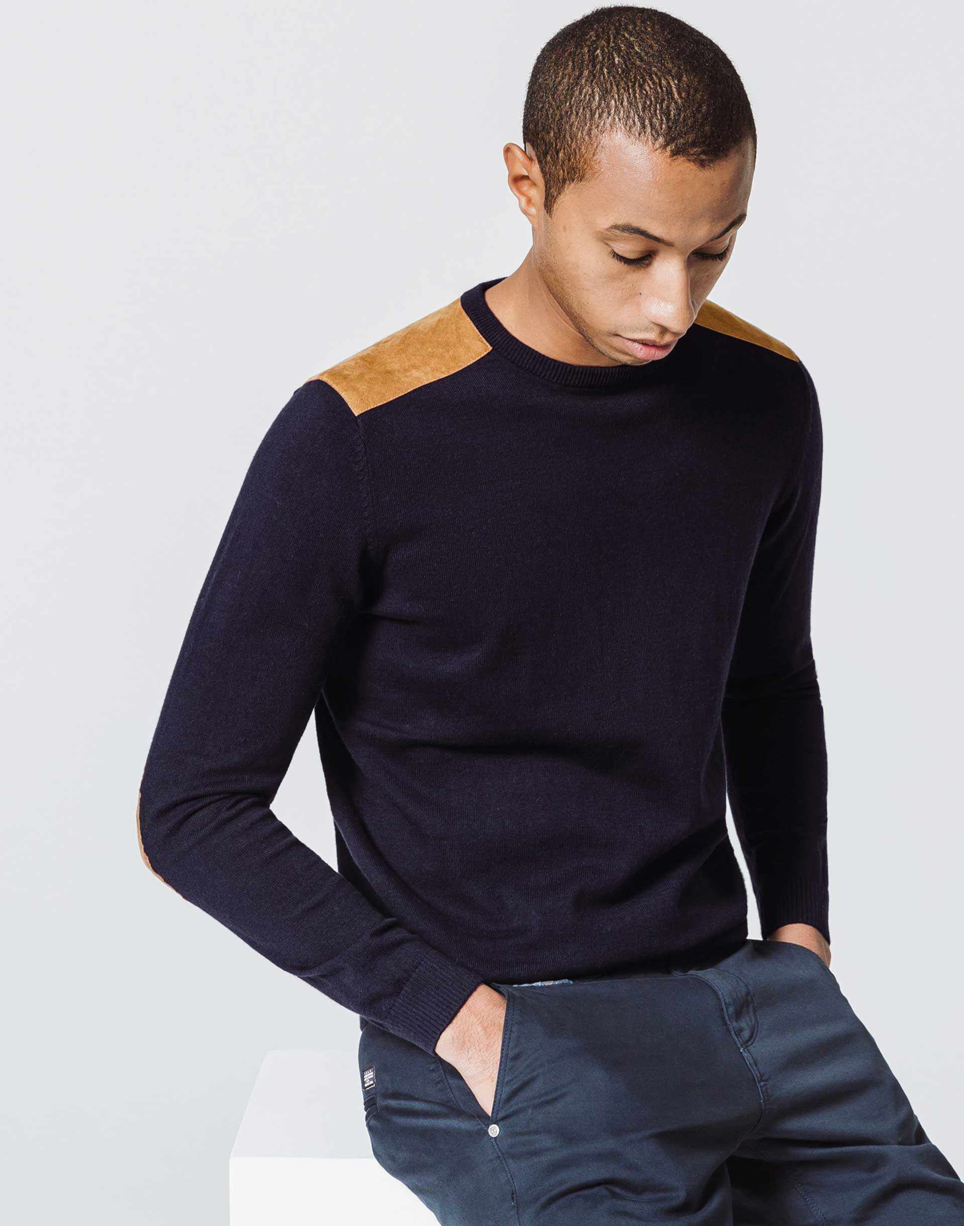 Pull Coton Cachemire Marine - IZAC