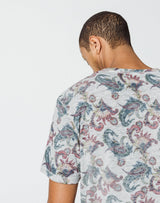 T-Shirt Gris Chiné Imprimé - IZAC