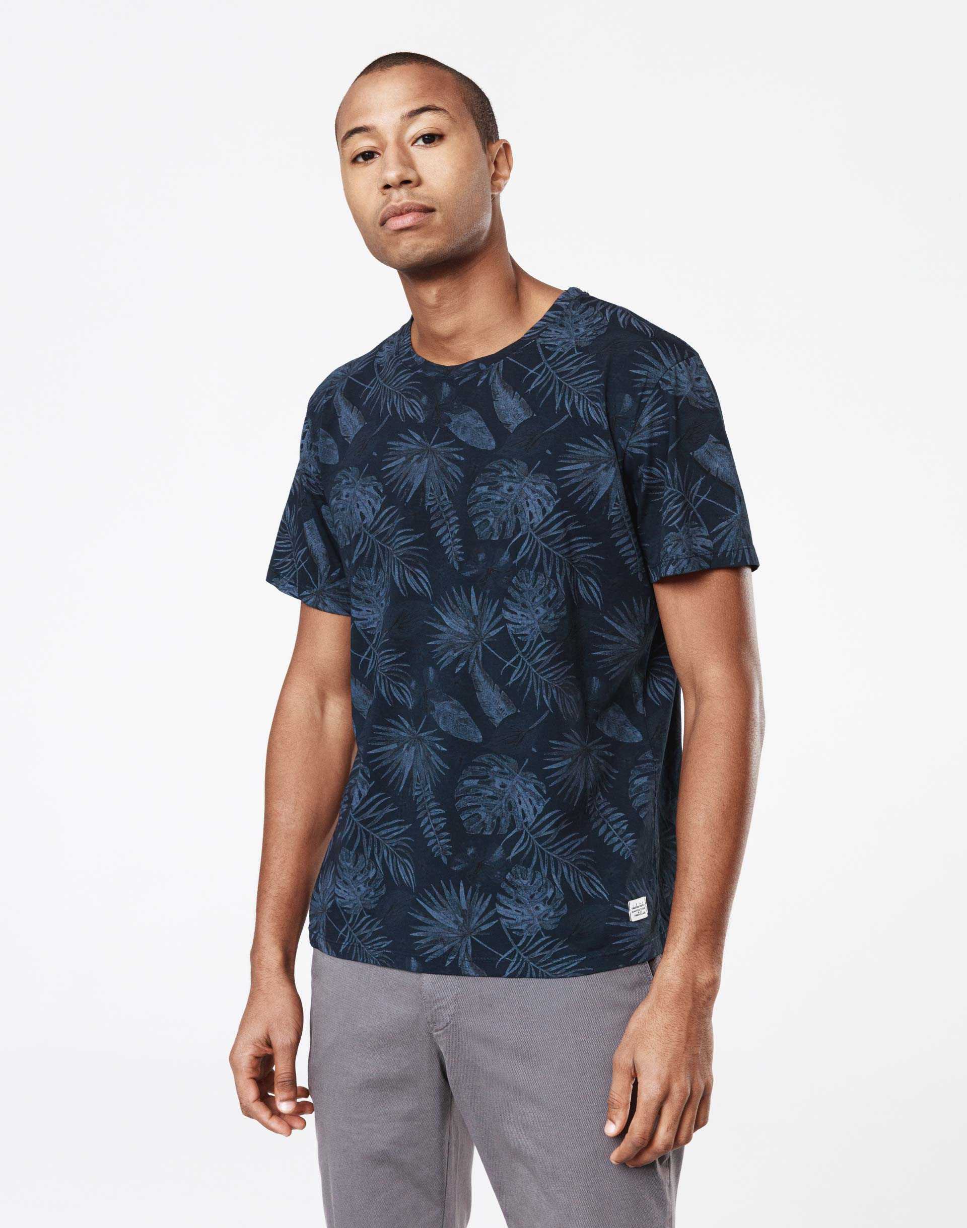 T-shirt marine motif tropical - IZAC