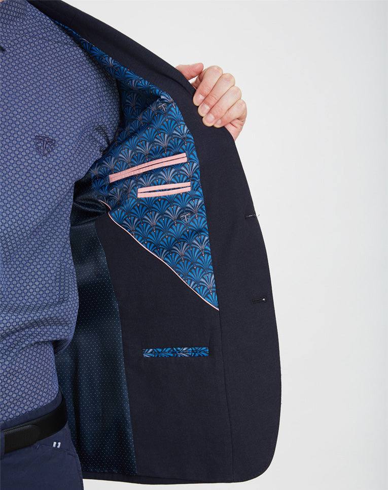 VESTE MARINE AVEC COUDIÈRES - IZAC