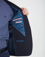 VESTE MARINE AVEC COUDIÈRES - IZAC