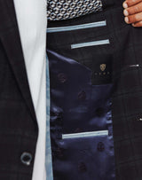Veste bleue à carreaux "Lionel" - IZAC