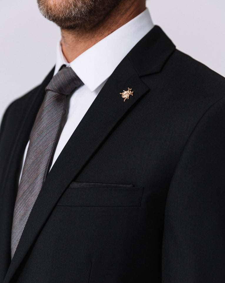 Veste ville noire deux boutons "Pablo" - IZAC